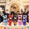 Lovely Graduation Bear Bouquet Simulated Plush Toy Bouquet Stuffed Simulated Bear  Commencement