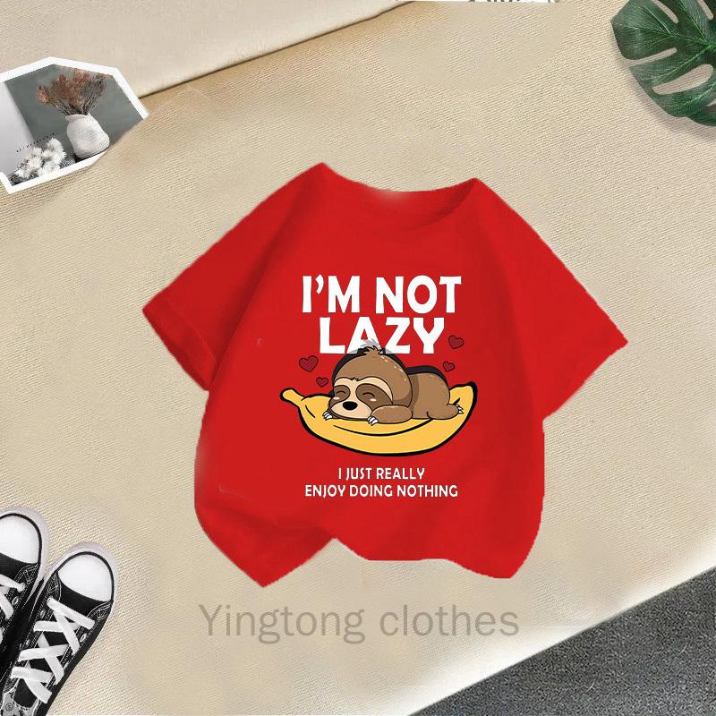 Summer Boys and Girls Short Sleeved T-shirt Cotton New Cartoon Printed Top Girls' Children's Clothing Trend