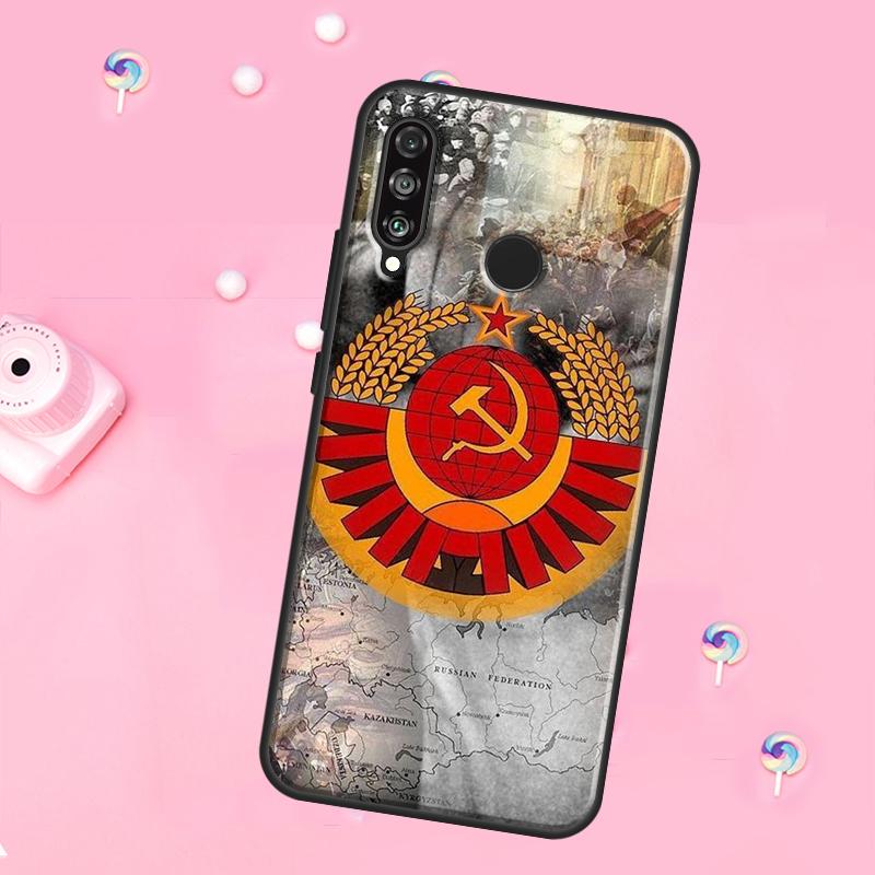USSR Flag Soviet Union For Huawei Nova 12i 7i 8i 11i 12s Y73 Y70 Y90 Y60 Y72 Y61 Y91 9 10 SE P30 Pro P40 Lite Case