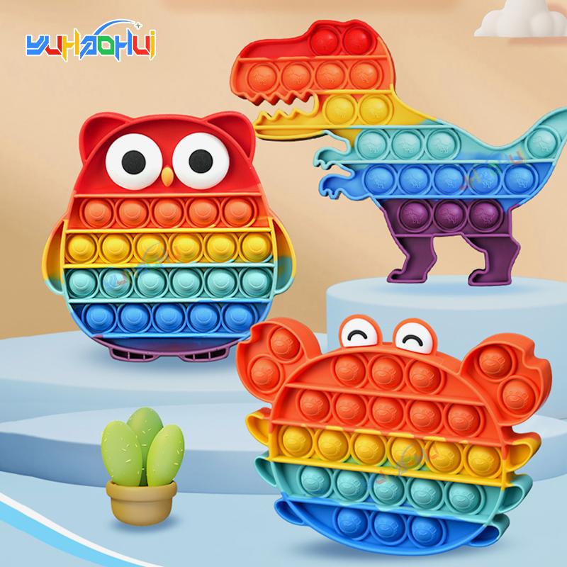

Rainbow Pop Push Bubblle Fidget Anti Stress Relief Toys for Adult Children Special Needs Sensory Toys Interactive Toys for Kids