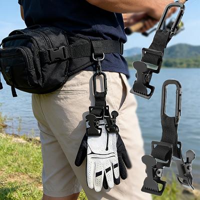 Heavy-Duty Multi-Purpose Anti-Loss Glove Clip - Durable Nylon Webbing with Reinforced Metal Clips | Single & Double Clip Options