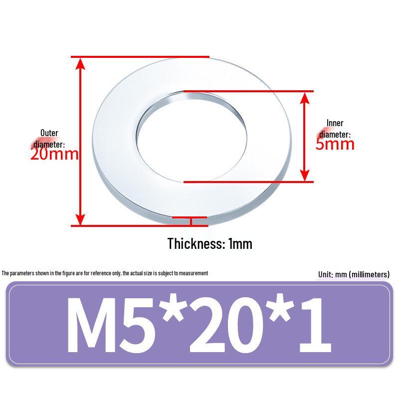 Extra Large Galvanized Metal Flat Washer (Sizes M1.6-M14)