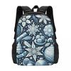 Christmas.blue And White Backpack Hot Sale Daypack Large Capacity Boys Girls BookBag School Bag Shoulder Bags for Men Women