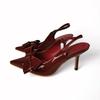 Fashion Butterfly-Knot High Heels Women Sandals Ultra-Elegant Pointed Toe Slingbacks for All-Day Summer Office & Wedding Wear Shoes