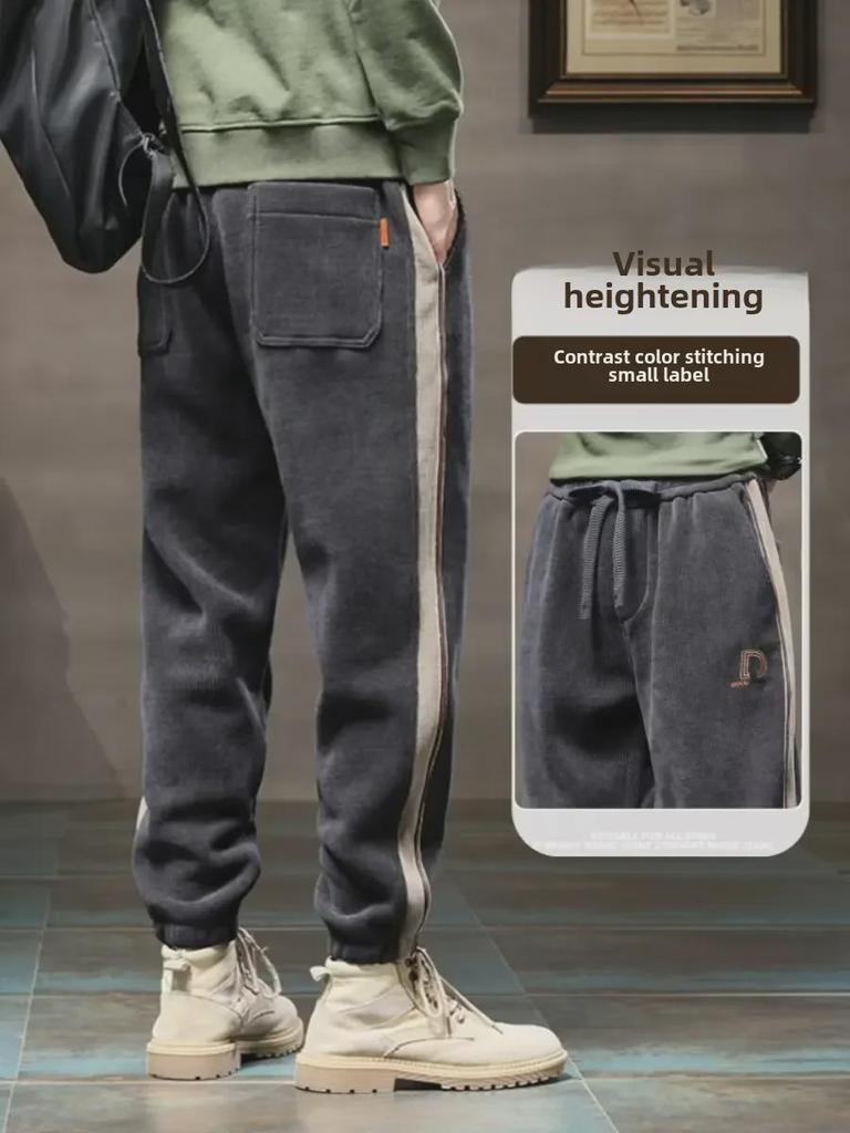 2024 Herren Herbst/Winter Dicke Samt Kordhose Jogginghose: Lockere Passform, Warm & Trendig