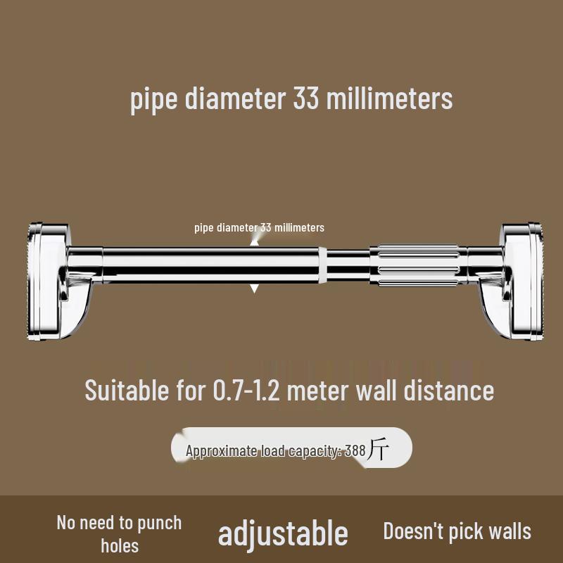 Retractable No-Drill Balcony Clothes Drying Rod, 304 Stainless Steel Hanger for Home Use