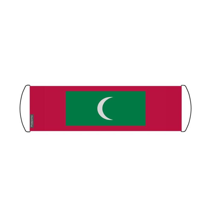 Bannière De Défilement – Drapeau Des Maldives – 17 X 50 Cm – Polyester – Drapeau À Main – Pixelforma
