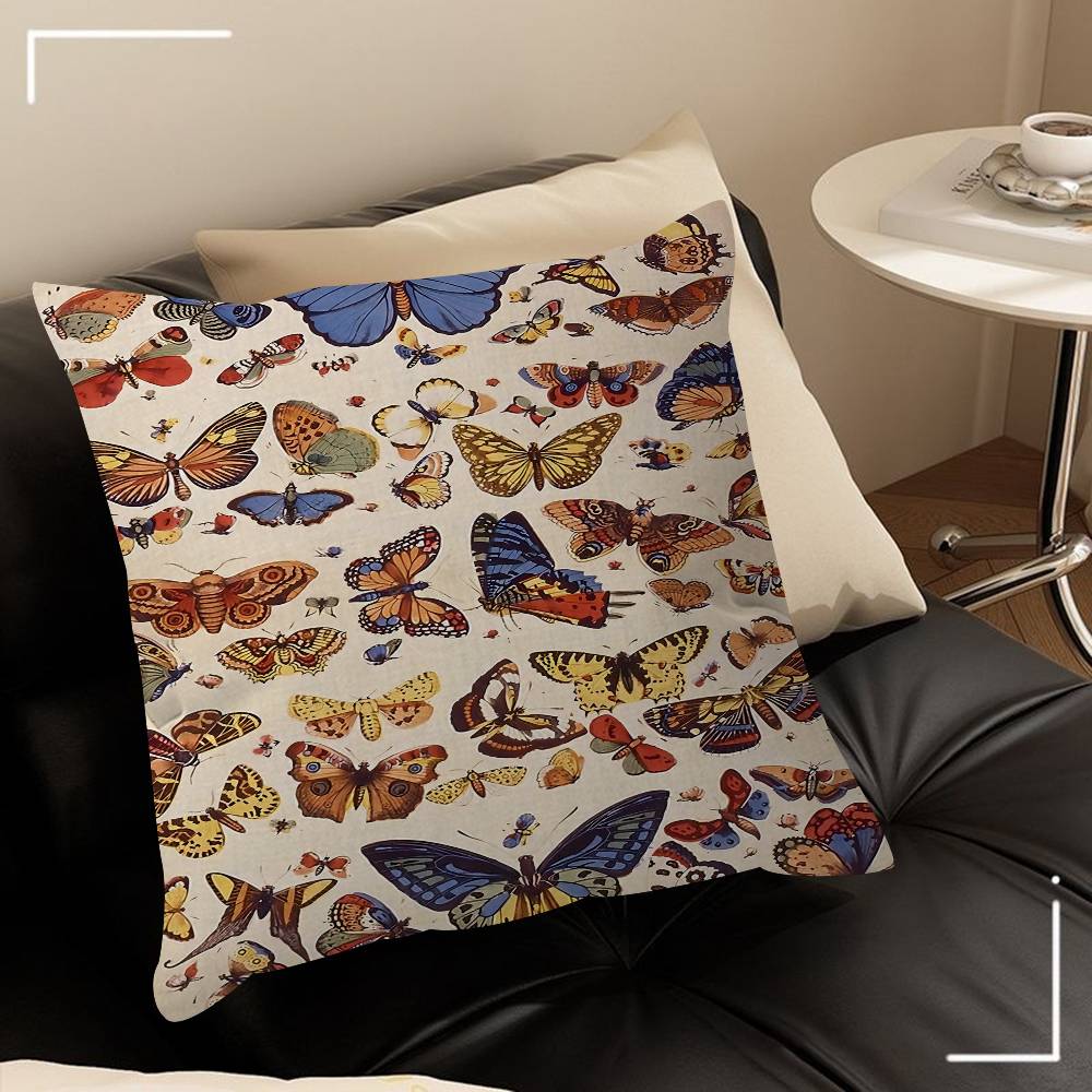 Vintage Classic Wall Art Plants Mushroom Medicine Pillow Cover For Bedroom Room And Living Room Sofa Decorative Cushion Cover