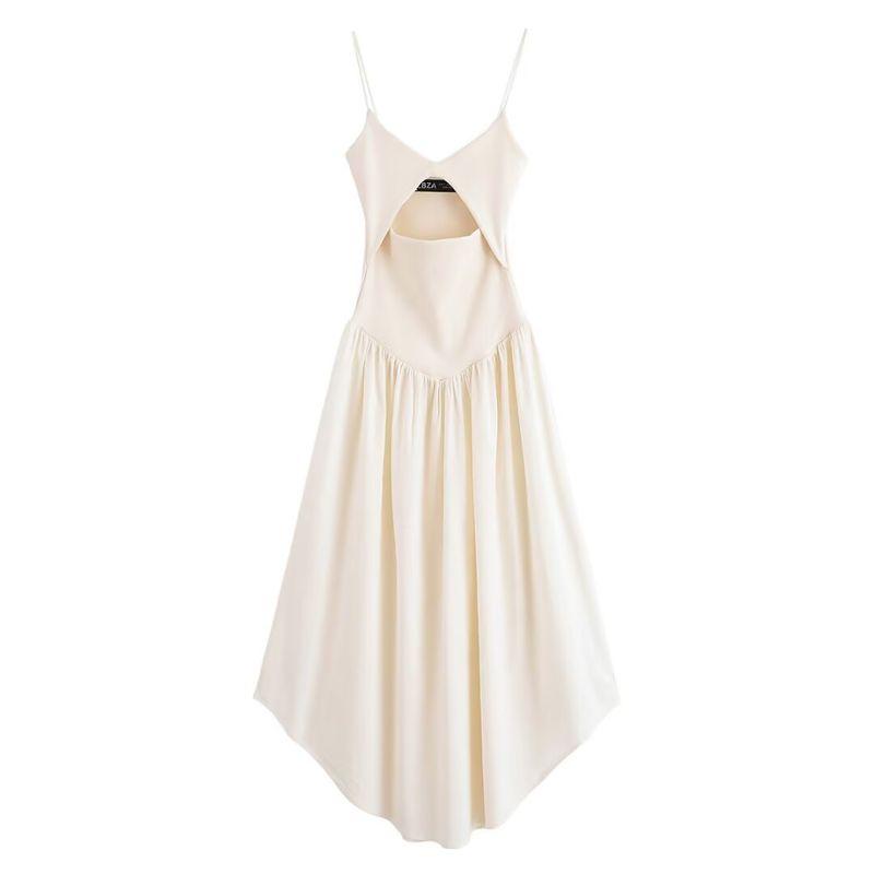 Kaslead New Women clothes Western Style Fashion Simple Opening Design Sling Dress 4174206