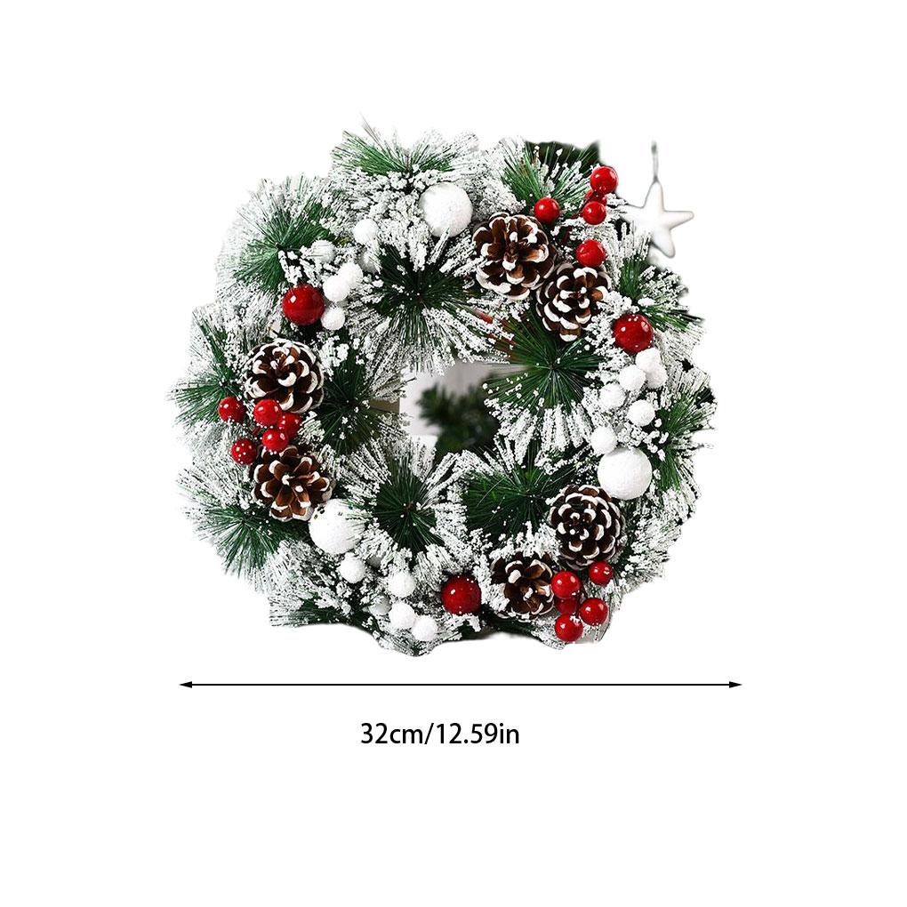 PVC Christmas Wreath Artificial Garland Decorations Household Decor Wall Door Flowers Hanging Ornaments Xmas Garlands