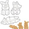 3-teiliges Ausstecher-Set, Hunde-Design, Niedlich, Perfekt für Kekse, Backen und Süßwaren, Corgi