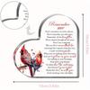 Acrylic Heart Memorial - Sympathy Table Centerpiece for Loss of Loved One