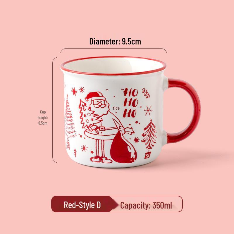 Personalized Christmas Ceramic Mug with Lid and Spoon - Creative Cartoon Design, Perfect for Halloween Gifts