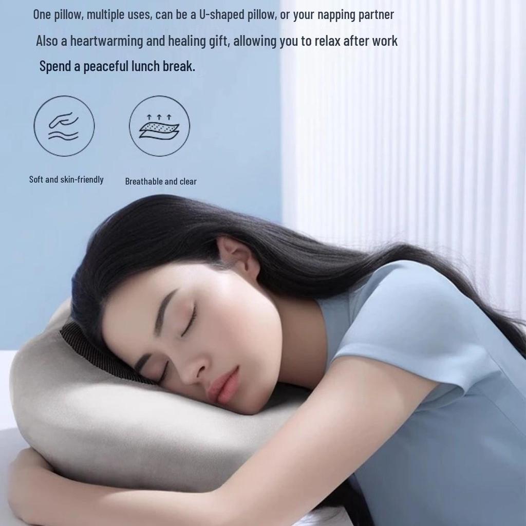U-förmiges Bluetooth-Nackenkissen mit Stereo-Sound für Reisen und Büro