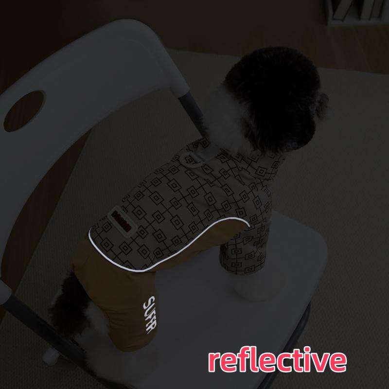 Hundedynejakke Kæledyrstøj Til Små Mellemstore Hunde Kat Vinter Varm Fleece Tyk Jakke Hvalp Vindtæt Reflekterende Jumpsuit Overalls