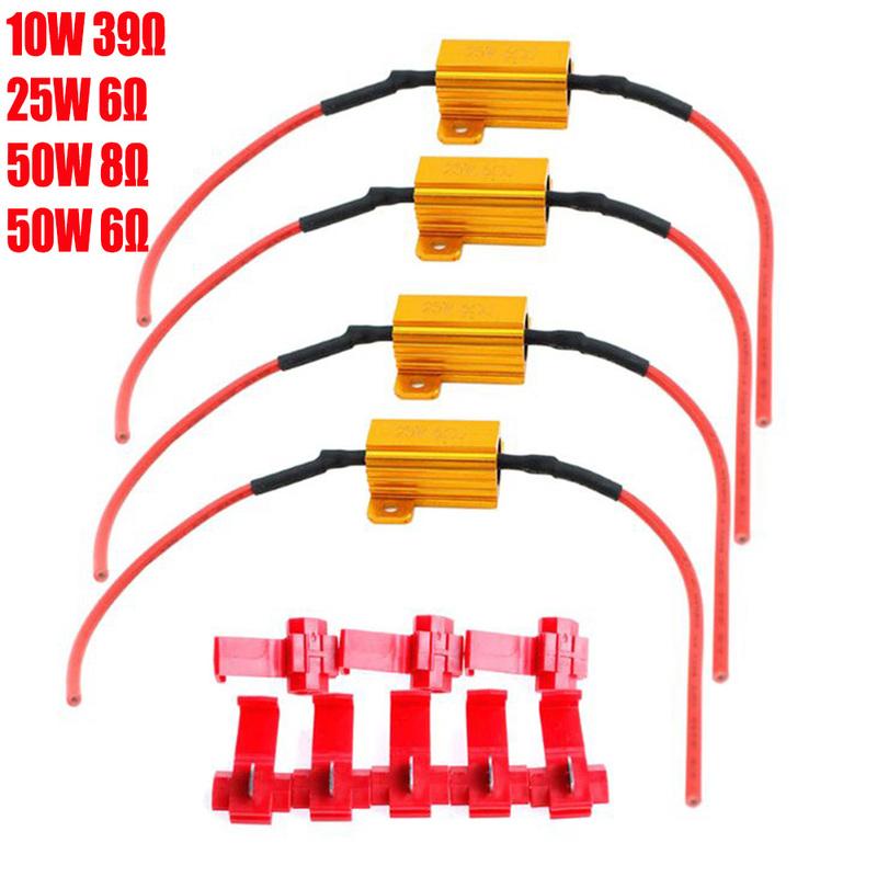 2Pcs Car LED Canbus Decoder 25W 25Ohm Load Resistors for Automobile Turn Signal Lantern License Plate Lamp Resistors Resistance