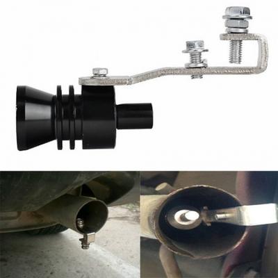 XL Universal Turbo Car Sound Exhaust Muffler Pipe Whistle Car Roar Maker Black A