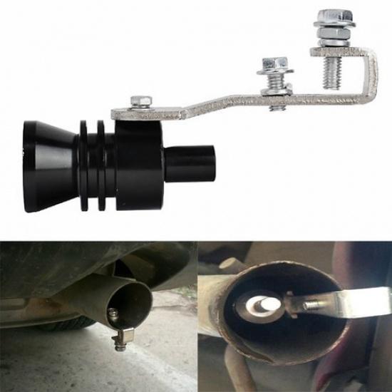 

XL Universal Turbo Car Sound Exhaust Muffler Pipe Whistle Car Roar Maker Black A