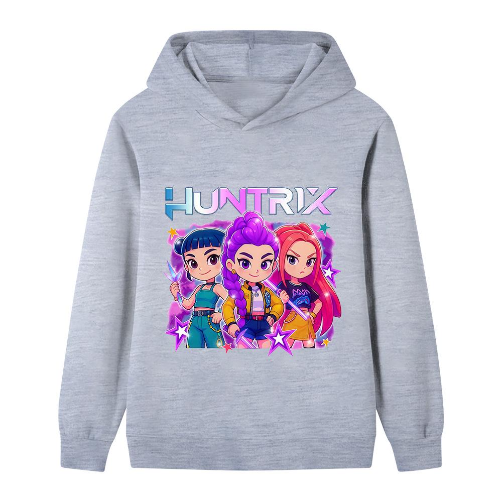 Høst Vinter Devil Hunter Trykte Hettegensere Moteable Casual Varm Sport Langermet Barne Gutt og Jente Barn Unisex Hettegensere