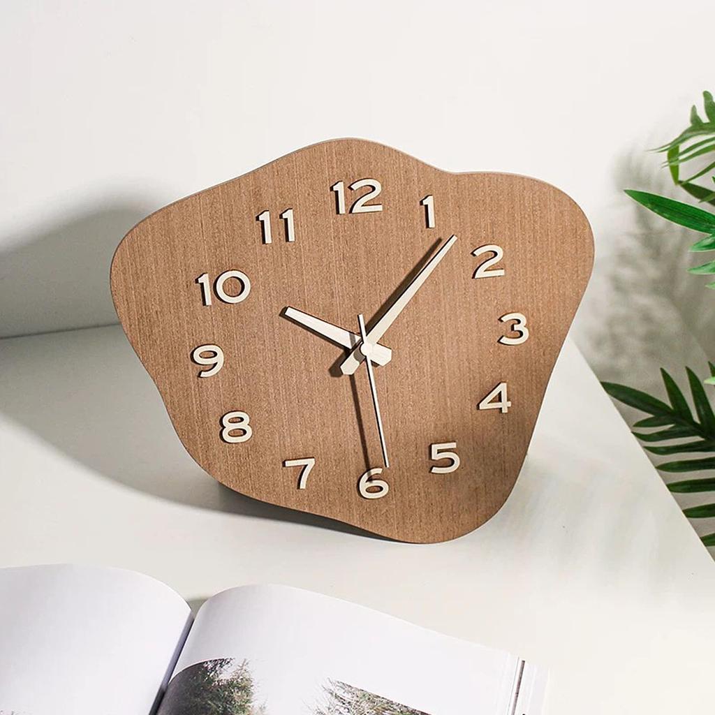 Wall Clock Minimalist Design Creative Home Decoration Silent Irregular Clock for Home Cafe Farmhouse Kitchen Bedroom Living Room