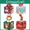 Themed Pattern Christmas Paper Box Set Holiday Decoration Props For Gift