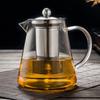 Glass Teapot with Removable Stainless Steel Infuser, Borosilicate Glass Tea Pot with Strainer,for Blooming Tea & Loose Leaf Tea, Microwave & Stovetop