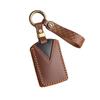 Volvo Key Cover - Crazy Horse Genuine Leather, First Layer Cowhide Shell, Special Car Key Bag with Buckle