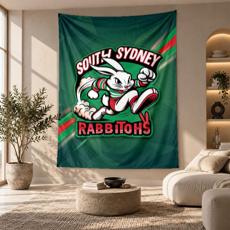 Decorative Tapestry,South Sydney Rabbitohs Printed Wall Art, Lightweight Wall Hanging For Bedroom Background