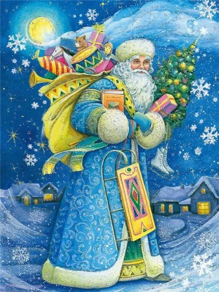 5d Diy Diamond Painting Mosaic Santa Claus Home Decor Embroidery Cross Stitch Father Frost Christmas Winter Wall Sticker