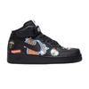 Supreme X NBA X Air Force 1 Mid 07 Black Unisex Sneakers AQ8017-001
