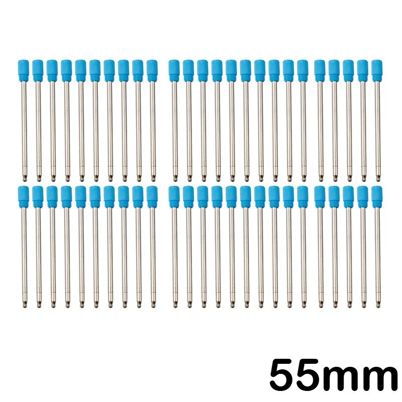 50/10/5 Stück Metall Kugelschreiber Minen Schwarz Blau Stift Minen 55mm Stift Nachfüllpackungen Geschenke Schulbürobedarf Schreibwaren
