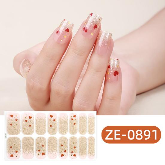 Třpytivé gelové proužky na nehty s pilníkem Snadno se aplikují a odstraňují Samolepicí nálepka na nehty Decal pro ženy Domácí manikúra DIY Zábal na nehty