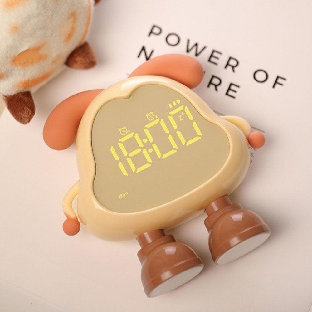 Despertador de Filhote de Grande Volume com Luz Despertador de Cabeceira Fofo Luz Noturna Infantil Para Estudantes
