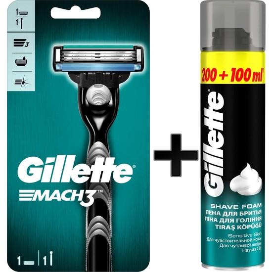 

Gillette Mach3 Shaver 1 Up + пена для бритья Gillette 300 мл