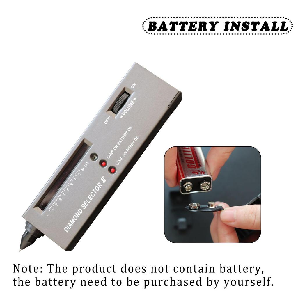 Diamond Tester Pen, High Accuracy Jewelry Diamond Tester, Professional Diamond Selector for Novice and Expert, Thermal Conductivity Meter