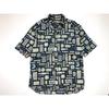 Export Japan Men and Women COUPLE'S Retro Print Summer Short Sleeve Shirt Hawaiian Hong Kong Style Casual Pure Cotton Shirts