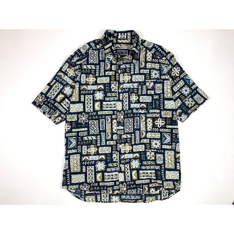 Export Japan Men and Women COUPLE'S Retro Print Summer Short Sleeve Shirt Hawaiian Hong Kong Style Casual Pure Cotton Shirts