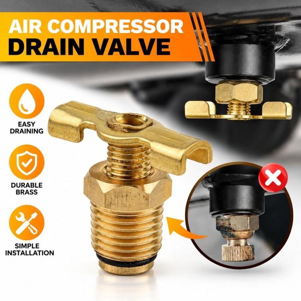 T-Handle Blowdown Valve Brass Drain Plug Valve for Condensate Blowdown Drainage