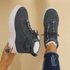 New High-top, Large-sized Warm Hiking Shoes for Women, Thick-soled and Fleece Lace-up Short Snow Boots