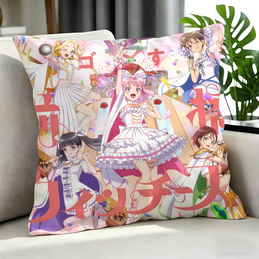 Anime Maebashi Witches Cushion Cover Cushion Cover Set 4Pcs 50X50 45X45 40X40 Pillowcase Decorative Sofa Home Decor