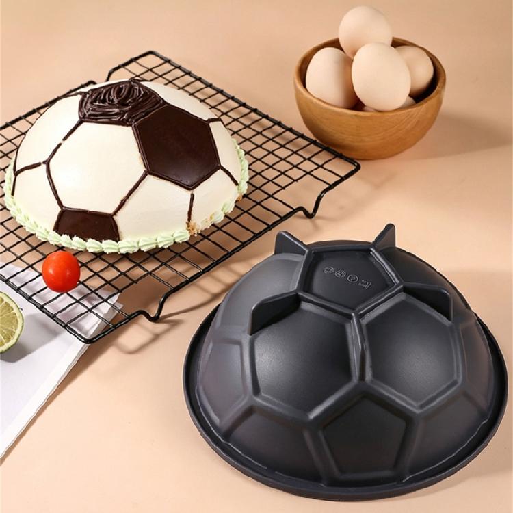 Sports Theme Cake Molds Silicone Soccer Ball Pan, Half Sphere Design Dome Baking Supplies for Birthday Celebration, and Sweet Dessert