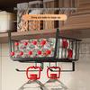 Punch-Free Kitchen Towel & Wrap Holder Cabinet Shelf