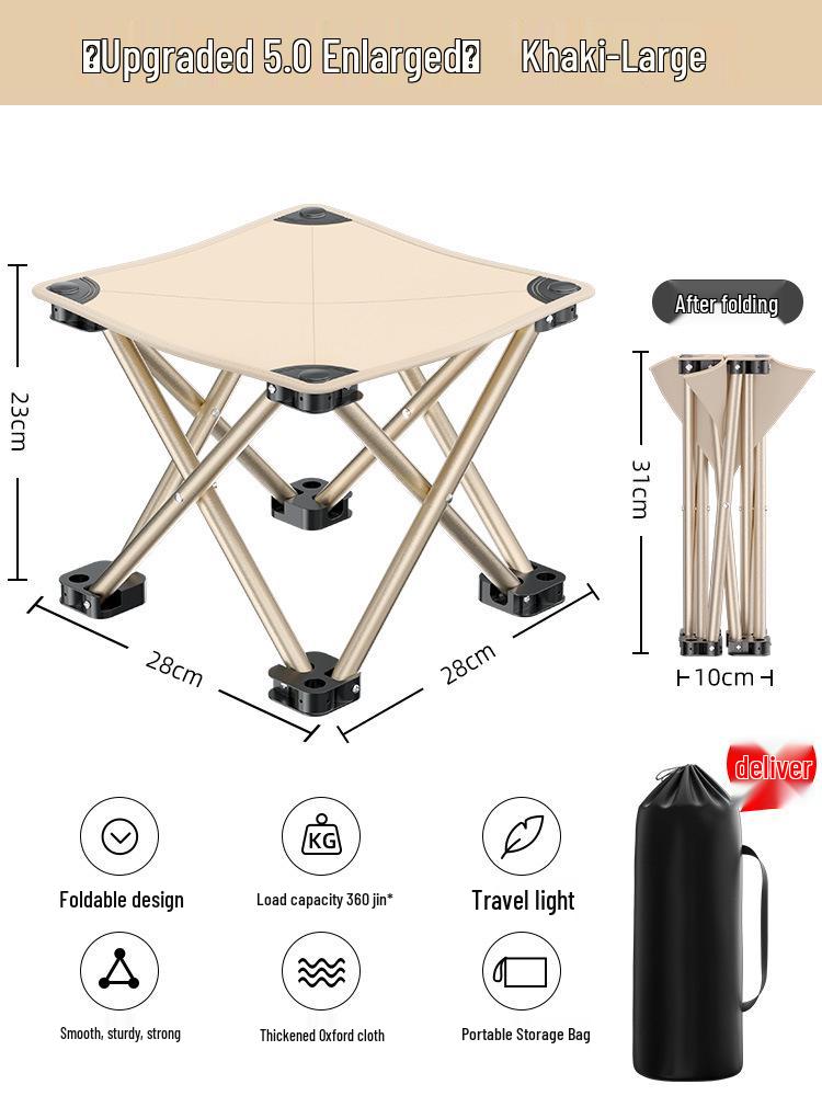 Portable Outdoor Folding Fishing and Camping Chair - Lightweight and Compact Picnic Stool