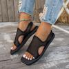 Korean Version Of The New Flat-Bottomed Breathable Mesh Sandals For Young Women'S Large-Size Breathable Ultra-Light Beach Cool Slippers