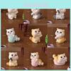 Adorable Resin Mischievous Cat Figurines For Miniature Gardens And Terrariums
