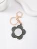 Adorable Heart-Shaped Cartoon Leather Keychain Mirror – Portable and Versatile for Makeup