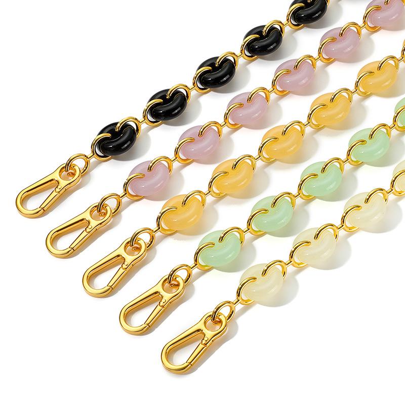 Donut Resin Acrylic Alloy Chain Strap for Shoulder, Crossbody & Underarm Bags