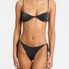 Black Sequin Bikini with Chest Pads: European & American Style, Sleeveless, Split, Backless Swimsuit