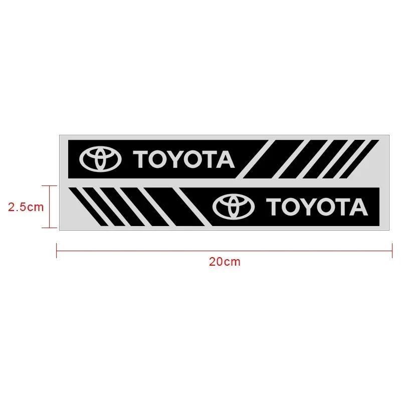 2PCS Car Rear View Mirror Side Stripe Badge 3D Sticker Car Styling for Toyota TRD Chr Corolla Yaris Rav4 E150 E120 Land Cruiser 200