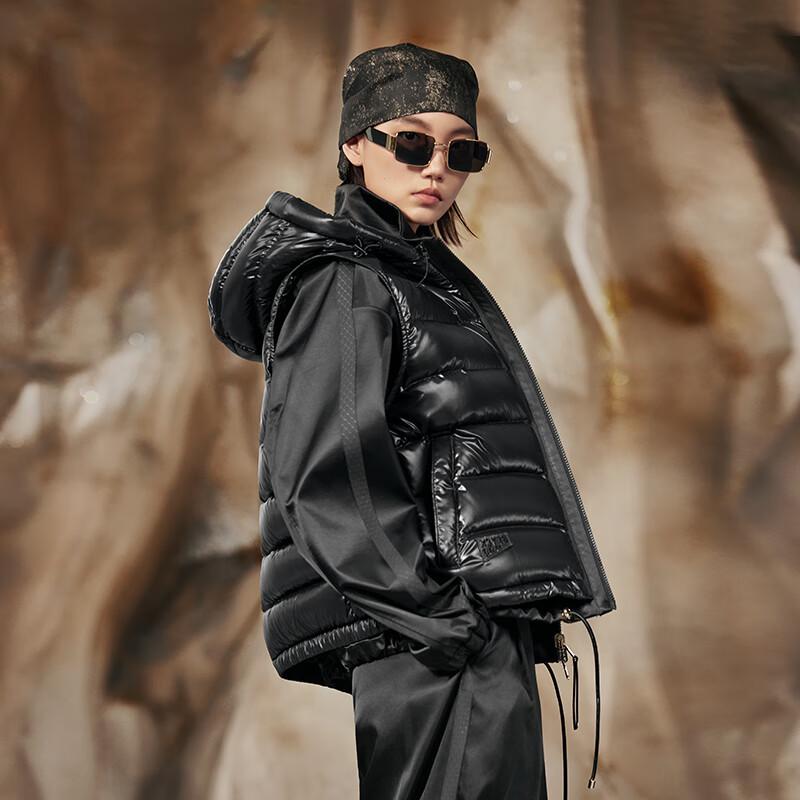 Gaofei 2025 Women's Black Gold Yunjin 5.0 Short Goose Down Jacket